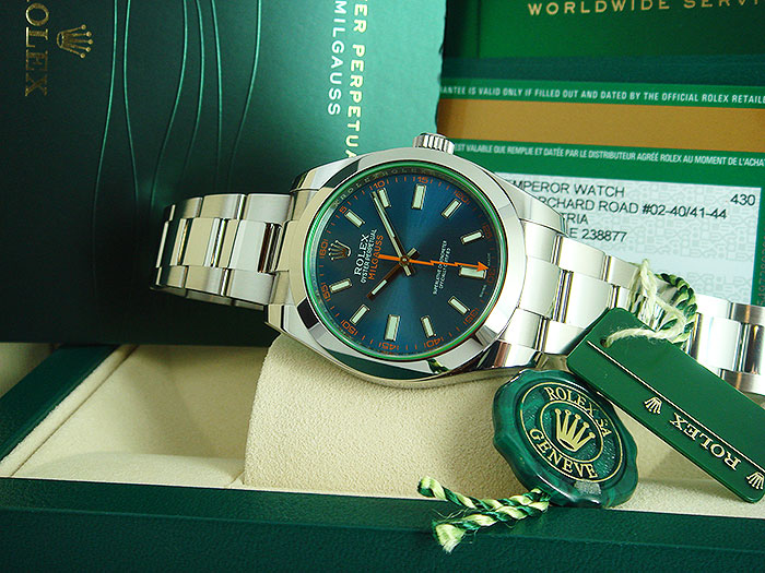 JW Horological Gallery Rolex Milgauss Blue